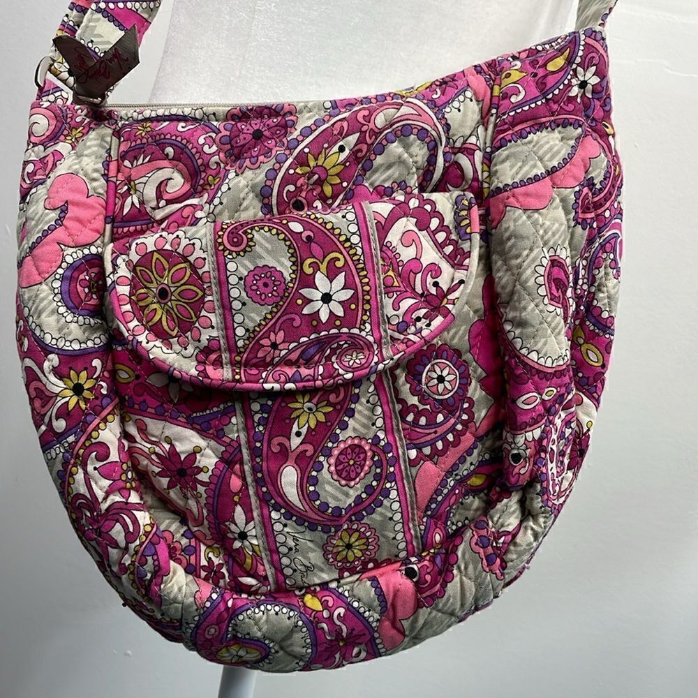 Vera Bradley quilted pink paisley purse crossbody - Picture 3 of 11